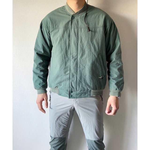 U.S.A.F カラー セージグリーン ナイロン ダービージャケット ブルゾン メンズのジャケット/アウター(ブルゾン)の商品写真