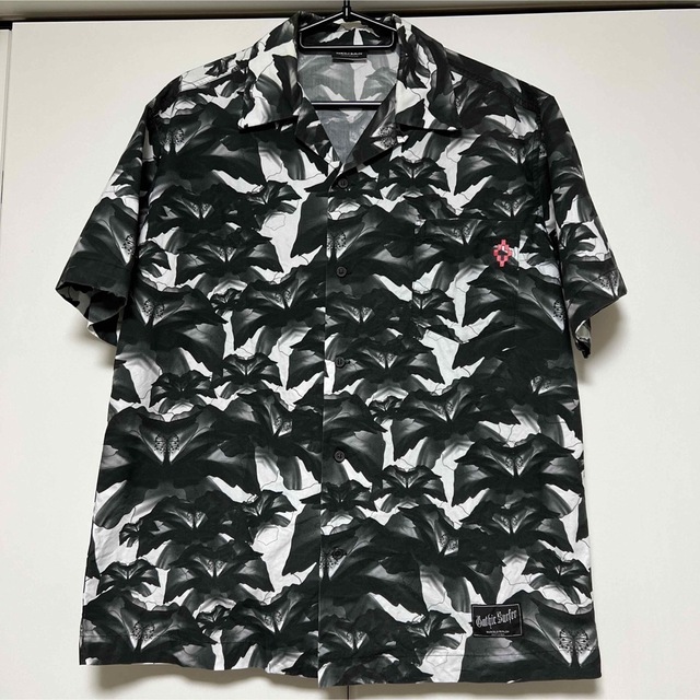 MARCELO BURLON 半袖Tシャツ ブラック×ライトブルー XS