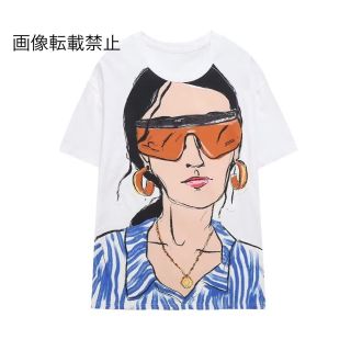 💚5月新作🦄11240◇ガールプリント 半袖 Tシャツ(Tシャツ(半袖/袖なし))