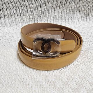 新品】シャネル ベルト エナメル キャメル CHANEL ココマーク - adip