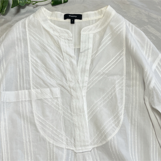 ⭐️Theory ⭐️セオリー ステッチシャツ ホワイト Sサイズ コットン