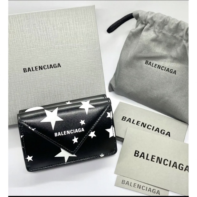 新品未使用 BALENCIAGA Papier Mini Wallet ブラックファッション小物