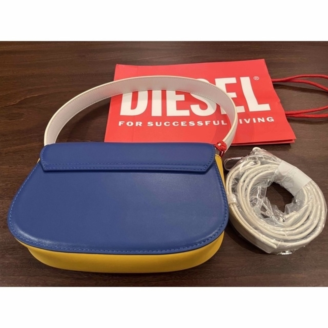 本物☆DIESEL ハンドバッグ 1DR 新品未使用 ブルー×イエロー