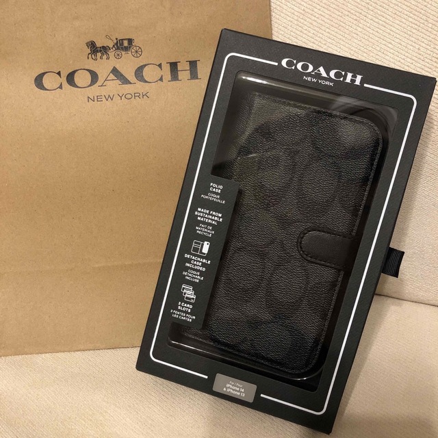 COACH(コーチ)の新品★COACH コーチ レザー iPhone 14 iPhone 13ケース  スマホ/家電/カメラのスマホアクセサリー(iPhoneケース)の商品写真