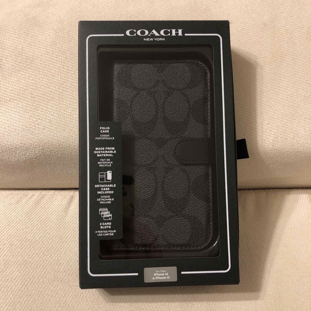 COACH(コーチ)の新品★COACH コーチ レザー iPhone 14 iPhone 13ケース  スマホ/家電/カメラのスマホアクセサリー(iPhoneケース)の商品写真