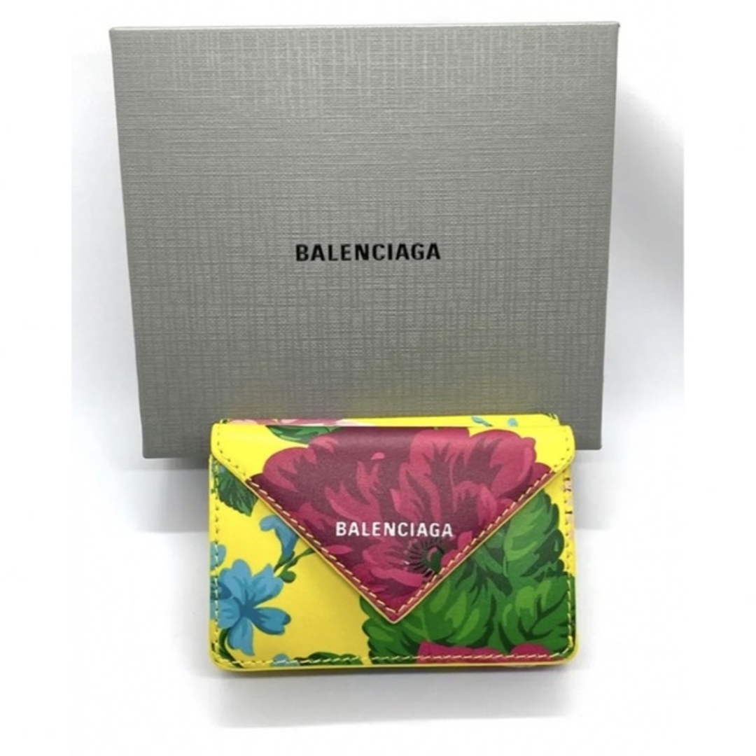 BALENCIAGA バレンシアガ 財布 三つ折り財布 レディース 花柄 箱付き