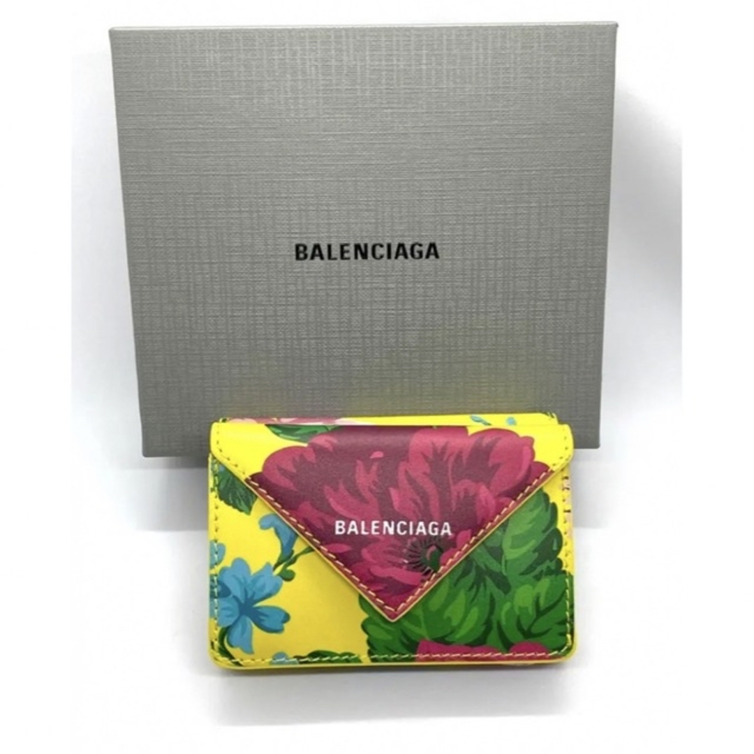 Balenciaga - 【新品レア】バレンシアガ 三つ折り財布 花柄 ペーパー