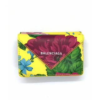 Balenciaga - 【新品レア】バレンシアガ 三つ折り財布 花柄 ペーパー