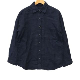 ヤヌーク(YANUK)の【新品】YANUK  ヤヌーク  リネンシャツ ネイビー  size S 日本製(シャツ)