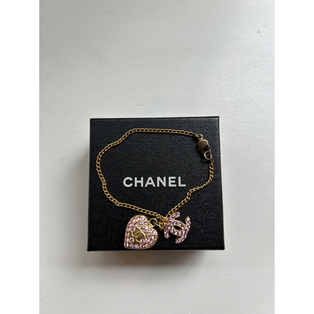 シャネル CHANEL カメリア CC ココマーク ラインストーン 06A アクセサリー ブレスレット バングル プラスチック ブラック