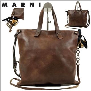 マルニ(Marni)のMARNI マルニ 2wayバッグショルダーバッグ　ハンドバッグ　オールレザー(ショルダーバッグ)