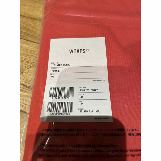 W)taps - 新品!WTAPS 2023SS ALL 03 LS SIGN orange Mの通販 by #and