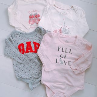 ベビーギャップ(babyGAP)の●みぃー様専用●[babyGAP]girlsロンパース 70cm 4点セット(ロンパース)