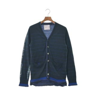 サカイ(sacai)のsacai サカイ ニット・セーター 1(S位) 青系(ボーダー) 【古着】【中古】(ニット/セーター)