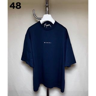 マルニ(Marni)の新品 48 23ss MARNI ロゴ Tシャツ ロゴT ネイビー 紺 4739(Tシャツ/カットソー(半袖/袖なし))