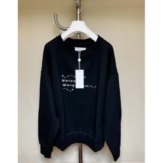 マルタンマルジェラ(Maison Martin Margiela)の新品 22ss XXL マルジェラ ブランドロゴ スウェット 黒 4685(スウェット)