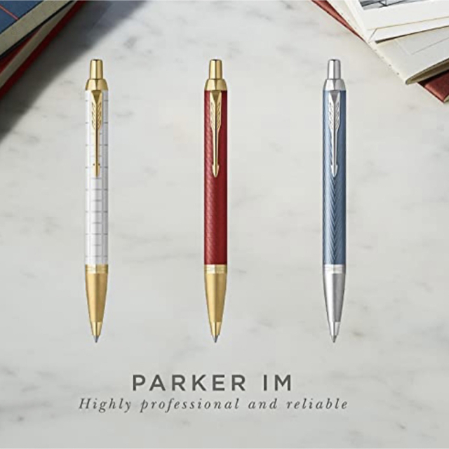 Parker(パーカー)のパーカー・IM プレミアム パールホワイトGT ボールペン インテリア/住まい/日用品の文房具(ペン/マーカー)の商品写真