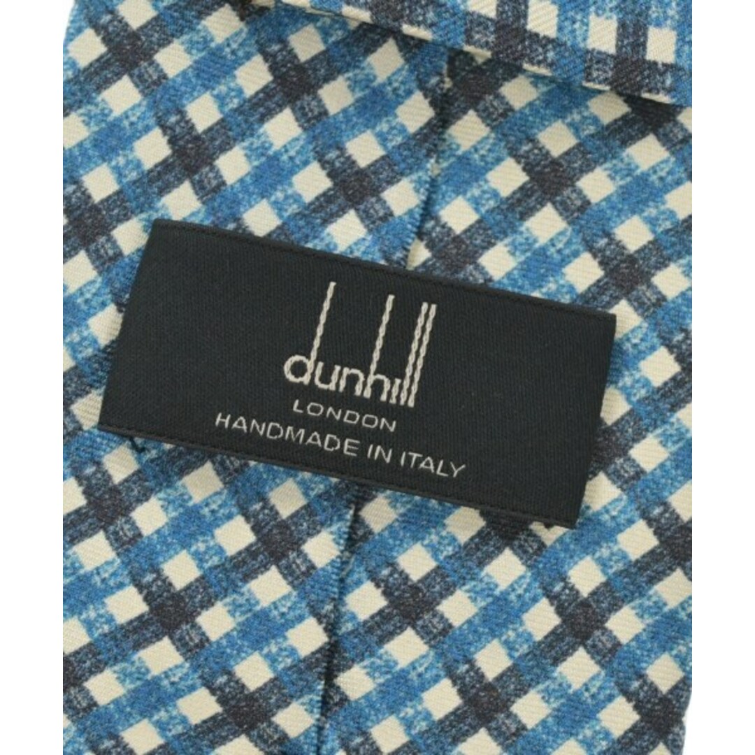 Dunhill(ダンヒル)のdunhill ダンヒル ネクタイ - 青x黒系x白(チェック) 【古着】【中古】 メンズのファッション小物(ネクタイ)の商品写真