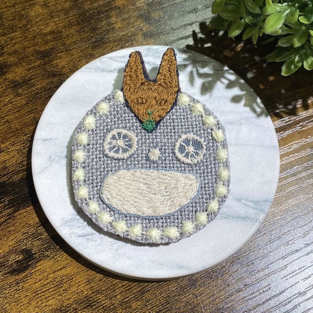 ブローチ コサージュ バッジ ビーズステッチ 刺繍 ハンドメイド 10個セット