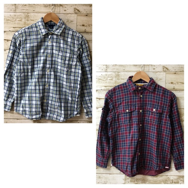 GAP Kids(ギャップキッズ)の【キッズ】Gap 長袖　シャツ　セット キッズ/ベビー/マタニティのキッズ服男の子用(90cm~)(Tシャツ/カットソー)の商品写真