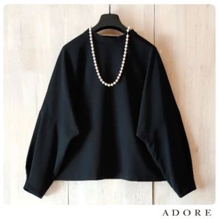 ◆幻◆ 希少新品 定価3万円 ADORE リネン風リボンベルト付きブラウス