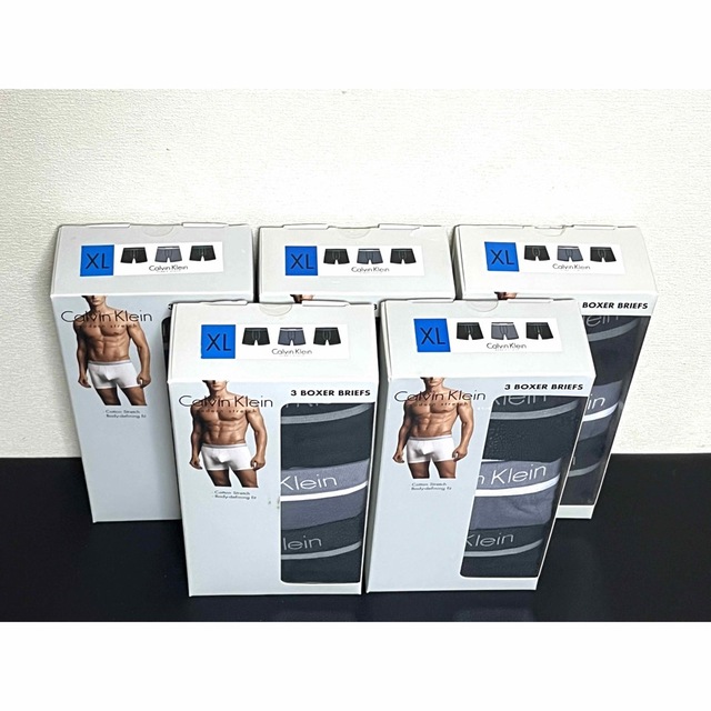 【5箱15枚セット】 Calvin Klein ボクサーブリーフ 3枚組 XL