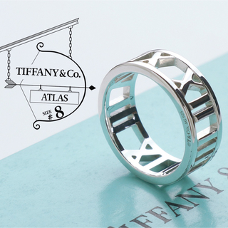 ティファニー(Tiffany & Co.)の極美品 ティファニー TIFFANY アトラス オープン 925 リング 8号(リング(指輪))