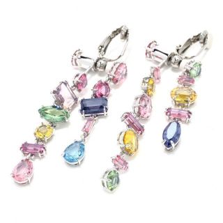 スワロフスキー(SWAROVSKI)のスワロフスキー ピアス - シルバー×マルチ(ピアス)