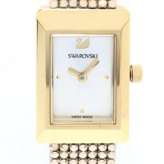 スワロフスキー 白 腕時計レディースゴールド/金色系の通販 点