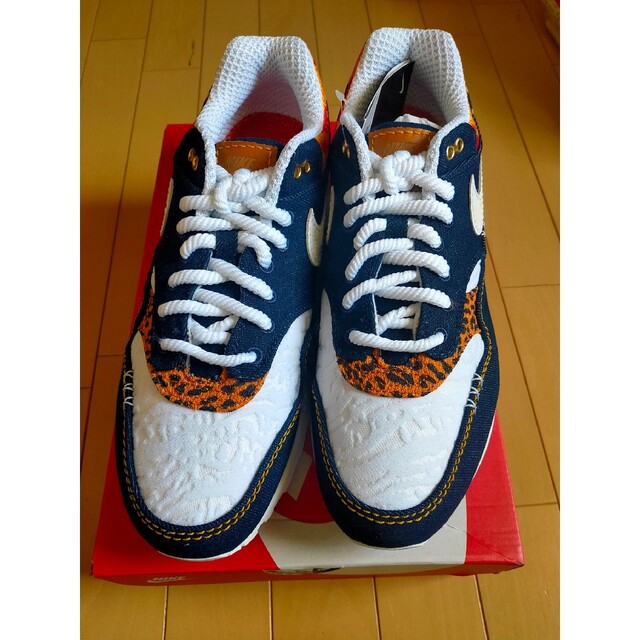 NIKE AIR MAX 1 PRM MEDIUM BLUE/WHITE-UNIメンズ