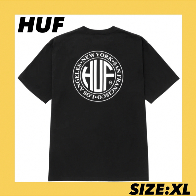 HUF(ハフ)のHUF Tシャツ　黒　XL 新品未使用 メンズのトップス(Tシャツ/カットソー(半袖/袖なし))の商品写真