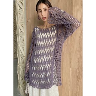 アメリヴィンテージ(Ameri VINTAGE)のAMERI   MEDI 2WAY CROCHET KNIT(ニット/セーター)