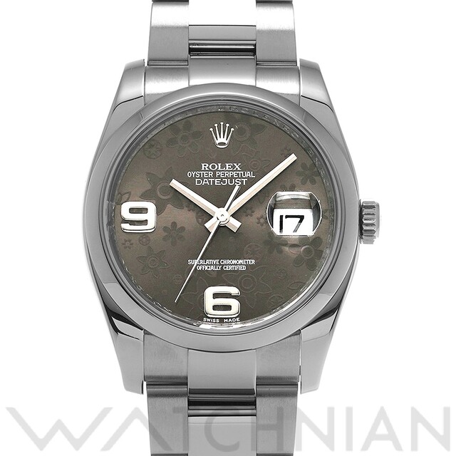 ROLEX - 中古 ロレックス ROLEX 116200 V番(2009年頃製造) グレーフラワー メンズ 腕時計