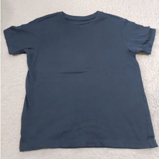 ユニクロ(UNIQLO)のユニクロ 無地コットンＴシャツ ネイビー 130cm(Tシャツ/カットソー)