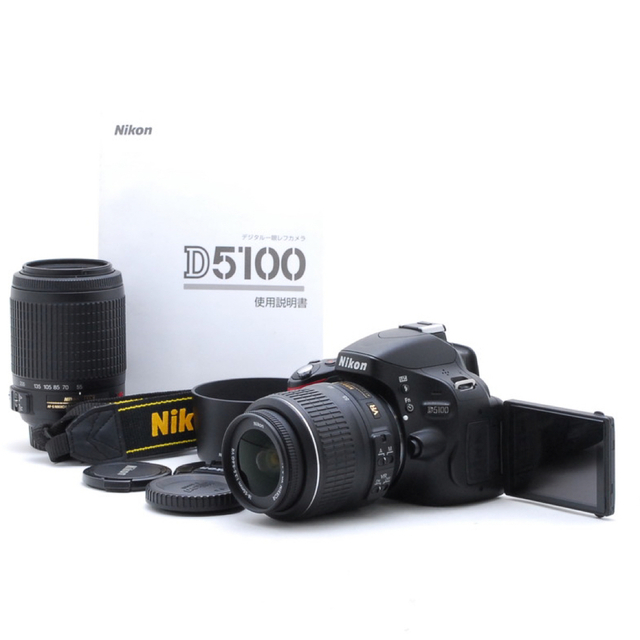 コンディション◎、付属品充実、ダブルレンズの大満足一品❤️Nikon D5100