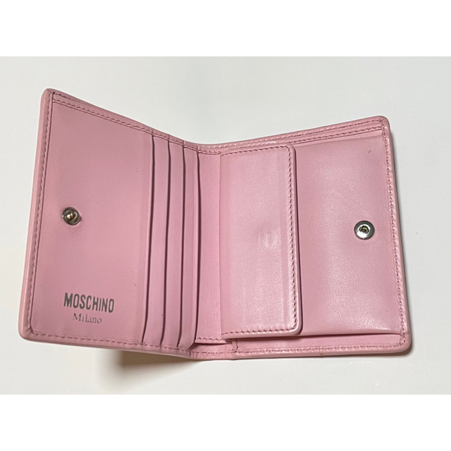 MOSCHINO(モスキーノ)の正規品　MOSCHINO モスキーノ　ピンク　２つ折り財布　ミニ財布　ベア　ク レディースのファッション小物(財布)の商品写真