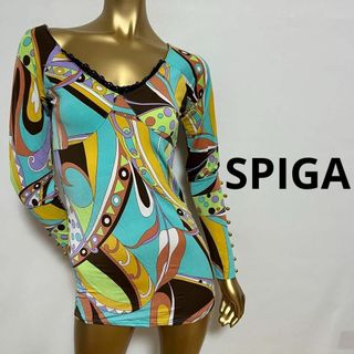 スピーガ(SPIGA)の【2489】SPIGA 背中見せ マーブル柄 シャツ(シャツ/ブラウス(長袖/七分))