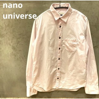 ナノユニバース(nano・universe)の送料込み　ナノユニバース　コットンシャツ　ライトピンク　M(シャツ)