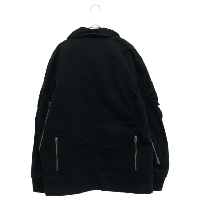 NEIGHBORHOOD(ネイバーフッド)のNEIGHBORHOOD ネイバーフッド 02s 6ZIP Pocket ワッペン付きミリタリージャケット コート ブラック TSNH-JK03 メンズのジャケット/アウター(ミリタリージャケット)の商品写真