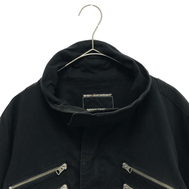 NEIGHBORHOOD(ネイバーフッド)のNEIGHBORHOOD ネイバーフッド 02s 6ZIP Pocket ワッペン付きミリタリージャケット コート ブラック TSNH-JK03 メンズのジャケット/アウター(ミリタリージャケット)の商品写真