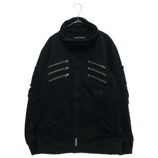 ネイバーフッド(NEIGHBORHOOD)のNEIGHBORHOOD ネイバーフッド 02s 6ZIP Pocket ワッペン付きミリタリージャケット コート ブラック TSNH-JK03(ミリタリージャケット)