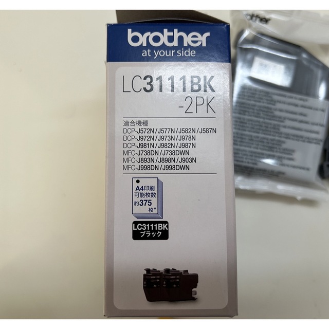 brother インクカートリッジ LC3111BK-2PK 1色 インテリア/住まい/日用品のオフィス用品(その他)の商品写真