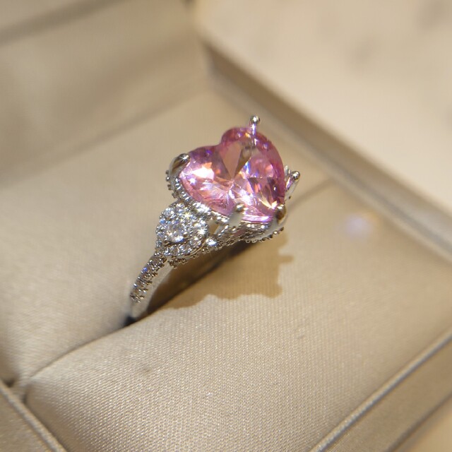 718 高級 sona ダイヤモンド リング ピンクダイヤモンド ハート レディースのアクセサリー(リング(指輪))の商品写真