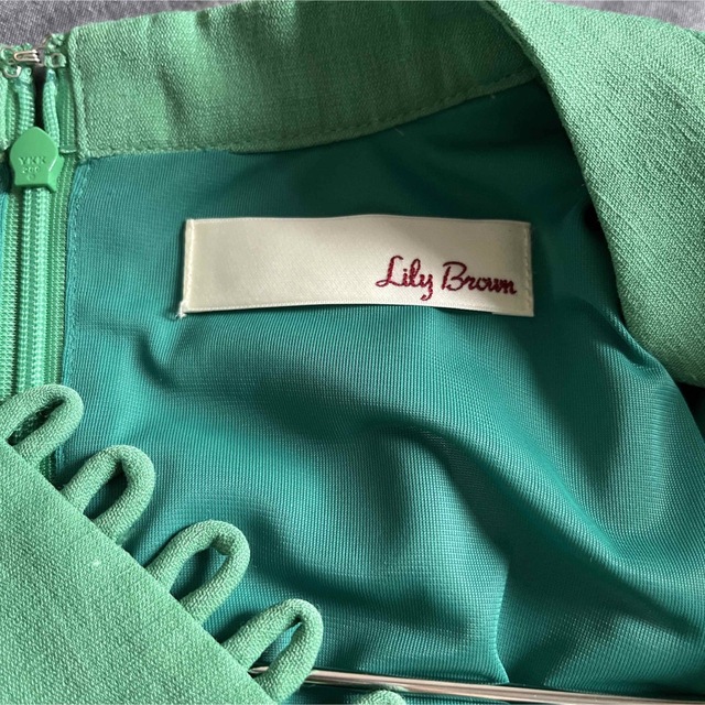 Lily Brown - lily brown ボリューム袖コットンワンピース Lily Brown - lily brown ボリューム袖コットンワンピース