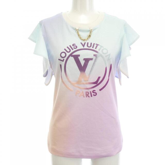 ルイヴィトン☆半袖カットソー Tシャツ リボン フリル 襟付き 紫 M