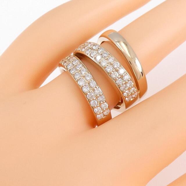 K18PG ダイヤモンド リング 1.20CT - リング(指輪) K18PG ダイヤモンド リング 0.211CT