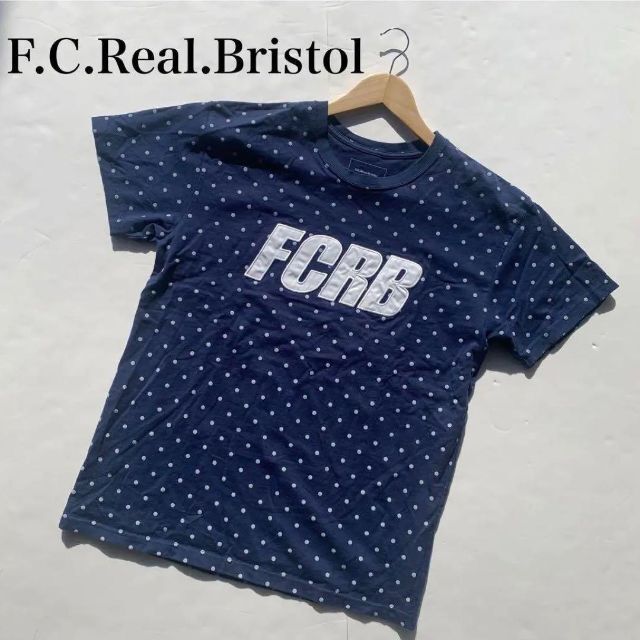 F.C.RealBristol FCRB ブリストル ネイビードットTシャツ S