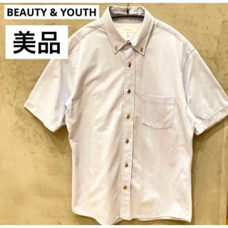 ビューティアンドユースユナイテッドアローズ(BEAUTY&YOUTH UNITED ARROWS)の美品送料込み　ビューティーアンドユース　半袖シャツ　ブルー　M(シャツ)