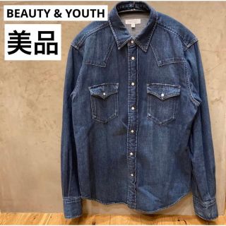 ビューティアンドユースユナイテッドアローズ(BEAUTY&YOUTH UNITED ARROWS)の美品送料込み　ビューティーアンドユース　デニムウエスタンシャツ　S(シャツ)