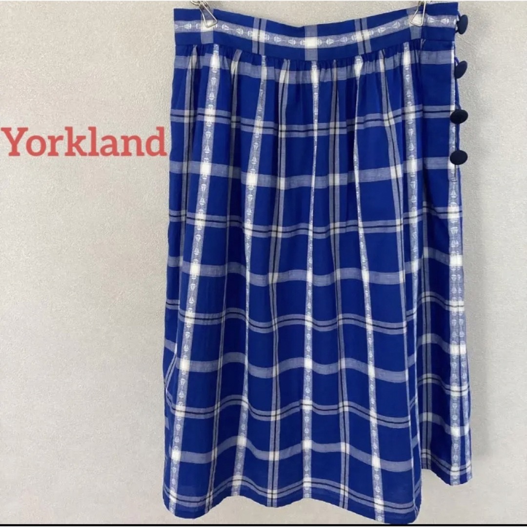 Yorkland(ヨークランド)のヨークランド York landフレアーギャザースカート 日本製 レディースのスカート(ひざ丈スカート)の商品写真